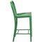 Merrick Lane Santorini Galvanized Steel Indoor/Outdoor Counter Bar Stool With Slatted Back And Powder Coated Finish